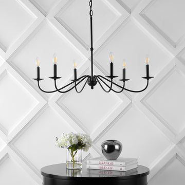 Wicklow 34.75" Bohemian Farmhouse Iron LED Chandelier
